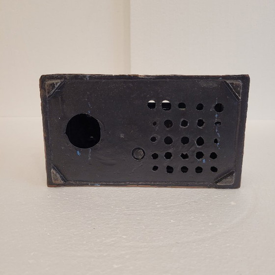 Image 1 of "Fisherman" piggy bank with fishing mechanism, cast iron, 1950s - USA.