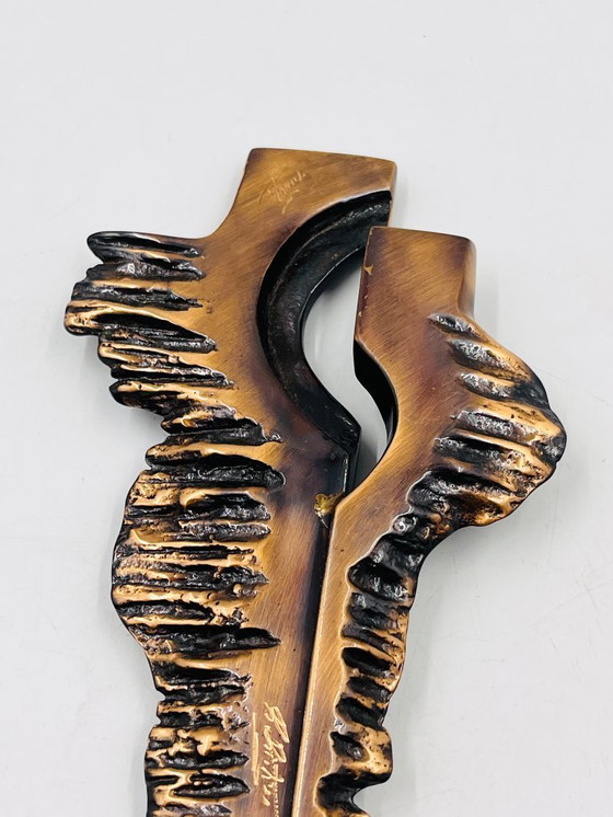 Image 1 of Brutalist bronze crucifix