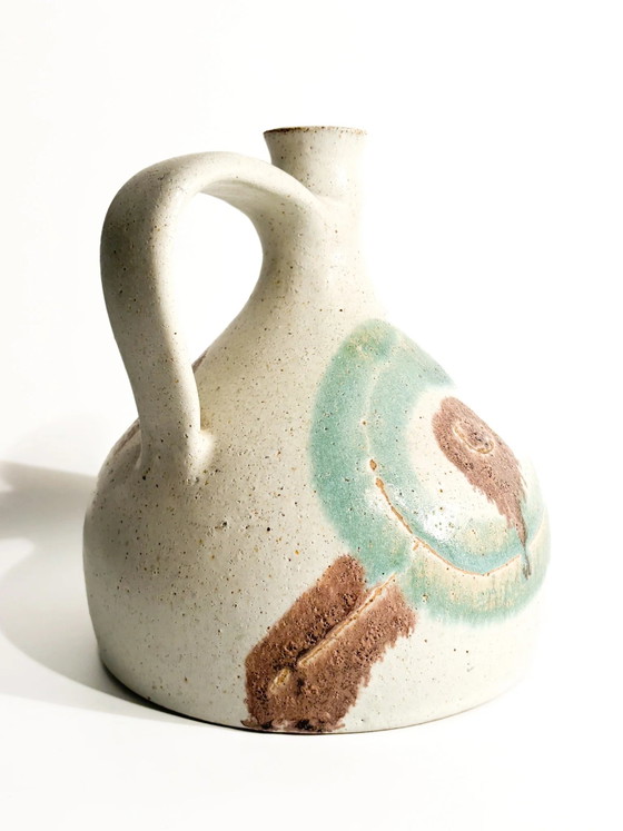 Bruno Gambone, bemalter Keramikkrug/Vase aus den 1970er Jahren – Dekorative Objekte, Ceramic (photo 3 of 14)