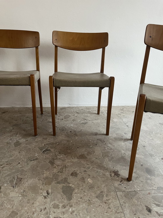 Image 1 of Mid-century dining chairs, set of 6; Thonet, model 640L