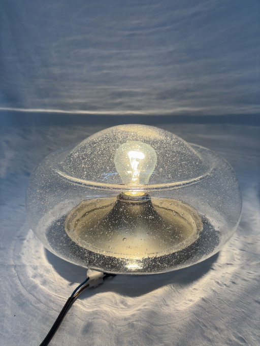 Vintage bubbel glazen wand of plafondlamp Doria Leuchten ‘60