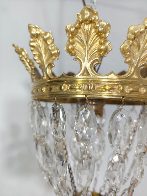 Image 1 of Lampada da soffitto in cristallo. Spagna, anni '50.