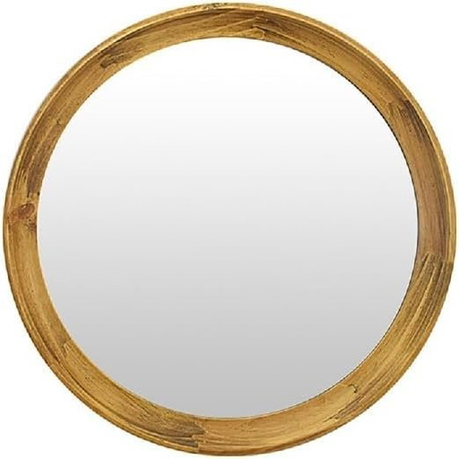 JIYUERLTD Wandspiegels,Muur spiegel,Houten ronde spiegel, Decoratieve Spiegels voor badkamer entrees, Woonkamer en poeder kamer,