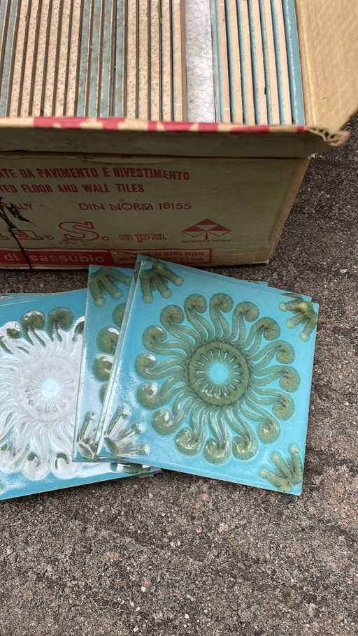 Jaren 70 Retro Tegels – wanddecoratie, Ceramic