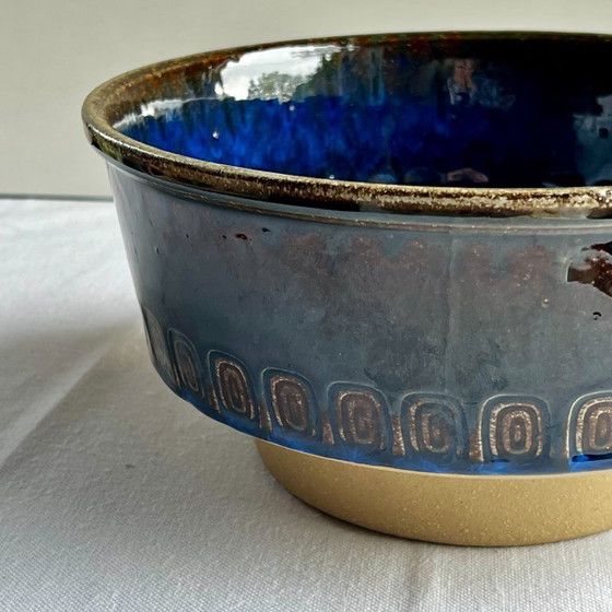 Image 1 of Large 1960s Danish Stoneware Centerpiece Bowl by Maria Philippi for Søholm