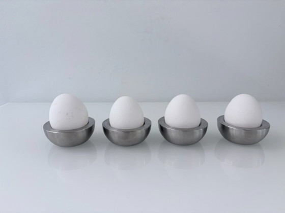 Lot de 4 coquetiers en acier inoxydable – design minimaliste – Vaisselle, rvs (photo 7 of 12)