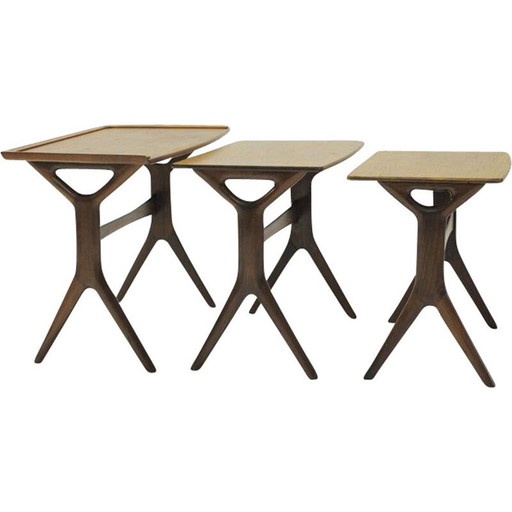 Mesas nido danesas vintage de teca de Johannes Andersen para Cfc Silkeborg