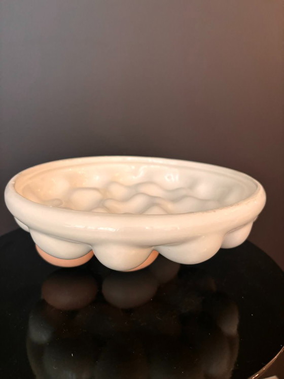 Image 1 of Vintage Italiaanse Majolica eierterrine met deksel 