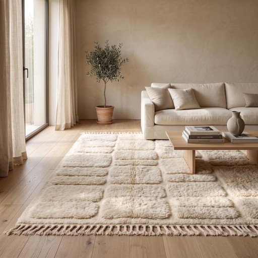 Natural Wool Moroccan Berber Carpet 200cmx300cm – vloerkleden en tapijten (photo 2 of 7)