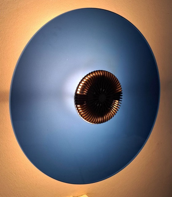 Image 1 of Wandlamp rond glas blauw/paars