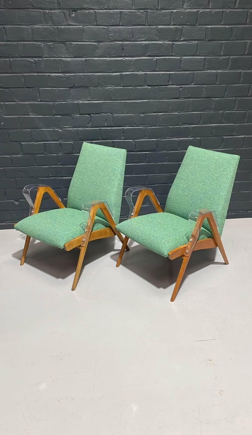 2x Vintage Chairs by Tatra Nabytok