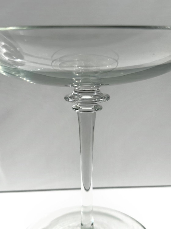 Ciotola in vetro soffiato a mano vintage, Tazza in vetro trasparente con piede alto, elegante ciotola da (photo 3 of 5)