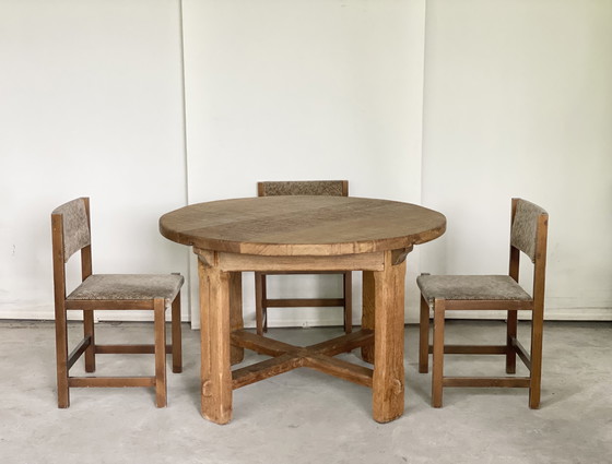 Image 1 of Brutalist round dining table
