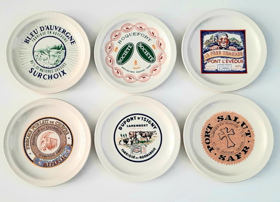 Image 1 of Fromages de France, Faience de St. Amand Plaques de fromage 6