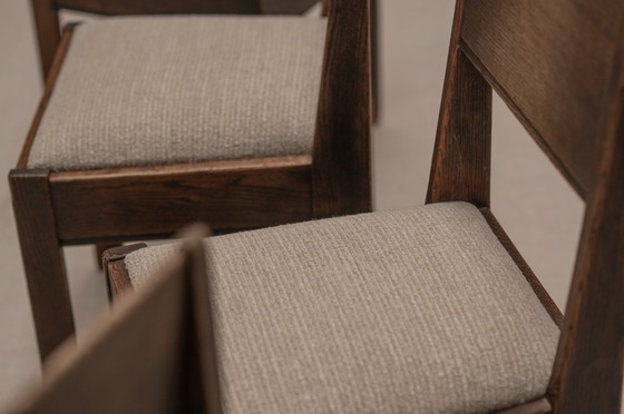 Image 1 of Früher Satz minimalistischer Esszimmerstühle, Haagse Schule