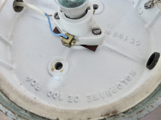 Image 1 of Authentique Applique "Holophane" Usine, Industrie, Déco Loft, France, 1960