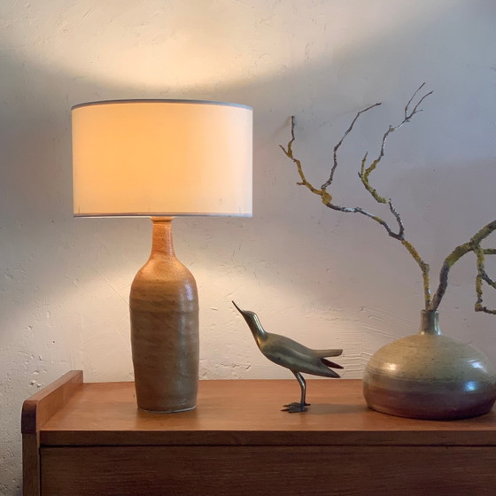 Image 1 of Vintage table lamp in glazed stoneware