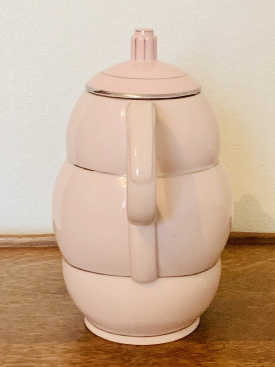 Image 1 of Art Deco theepot van RGK, Tsjechoslowakije, jaren 1930
