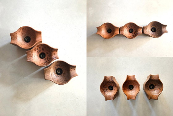 Image 1 of 1 van 3 Cari Zalloni keramieken vintage wandlamp; west germany fat lava stijl, keramische retro wandlamp