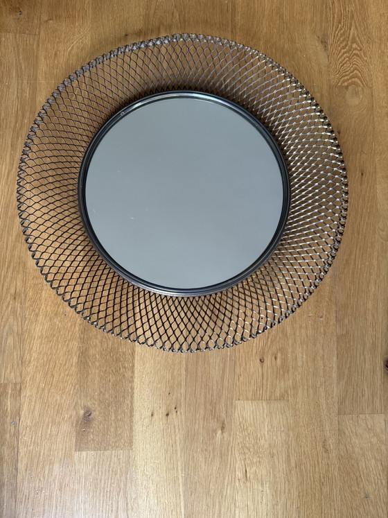 Image 1 of Vintage French wall mirror – Mid-Century / Bauhaus style (Matégot era)