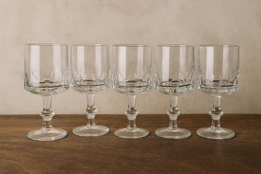 Eleganti calici di cristallo vintage - Set da 5