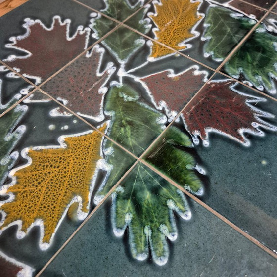 Image 1 of Tavolino da caffè vintage con piano in piastrelle, anni '70, Europa