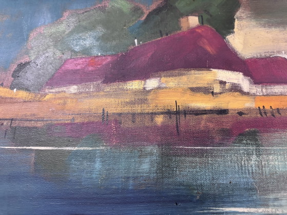 Original Painting by Peter Robert Keil (1942) Expressive Harbour Scene 'Dresden' – Paintings & Drawings (photo 3 of 14)