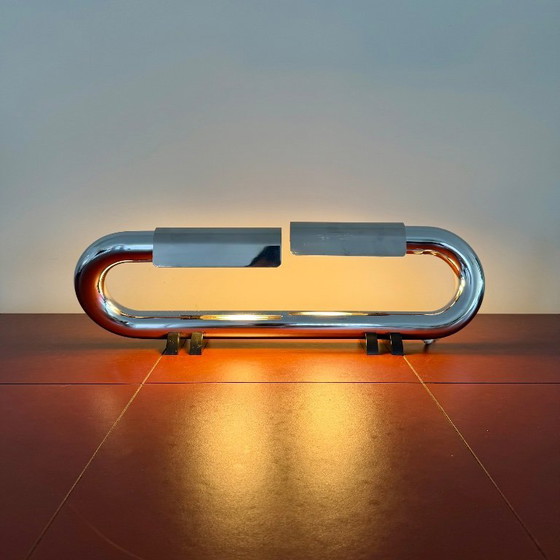 Image 1 of Luci Italia T452 Space Age chrome design 1970s collector's item