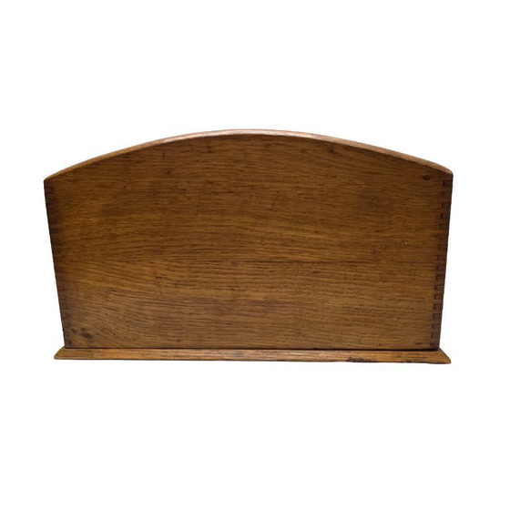 Image 1 of Portalettere Art Déco francese in quercia con marchio JPA, anni '30