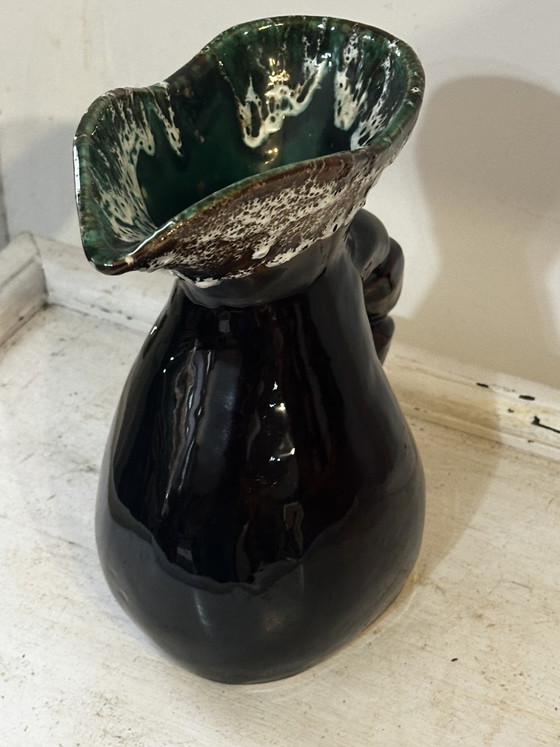 Sculptural Vallauris Pitcher in Glazed Ceramic, 1960s – Glass & Decanter, Vintage (photo 3 of 15)