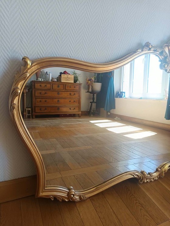 Image 1 of Large Louis XV style giltwood mirror, 166cm