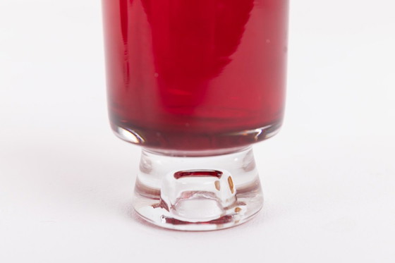 Image 1 of Mid-Century Reijmyre Red Glass Vase Designed by Monica Bratt, 1950’s
