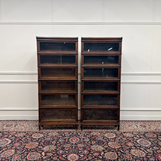 Set di Librerie Antiche Inglesi Originali Globe Wernicke – Vetro, Metallo (photo 2 of 16)