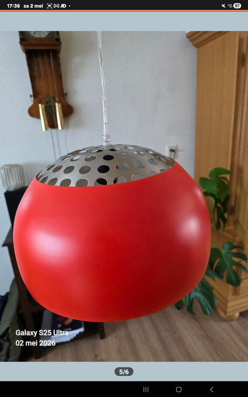 Vintage Space-Age stijl plafondlamp uit de jaren 80