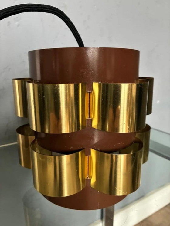 Lampada a sospensione Werner Schou, Coronell Electro Ottone Anni '60, Lampade a sospensione, Metallo, Marrone (foto 3 di 6)