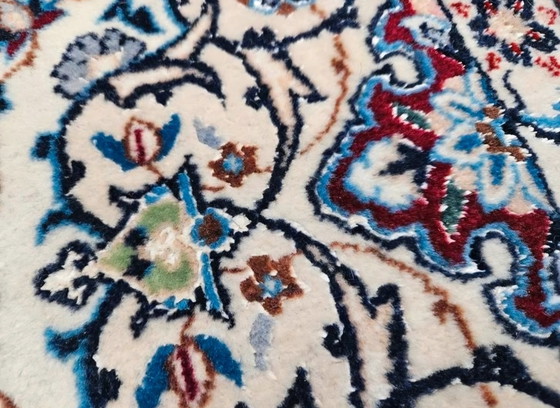 Image 1 of Hand-knotted Persian wool Nain rug runner Fine 60x193cm