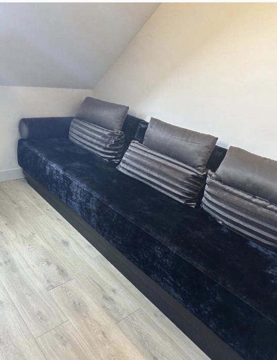 Design Lounge Sofa – 3-5 seaters, Wood, Velvet (photo 2 of 5)