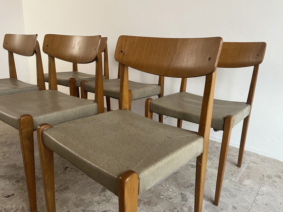 Image 1 of Mid-century dining chairs, set of 6; Thonet, model 640L