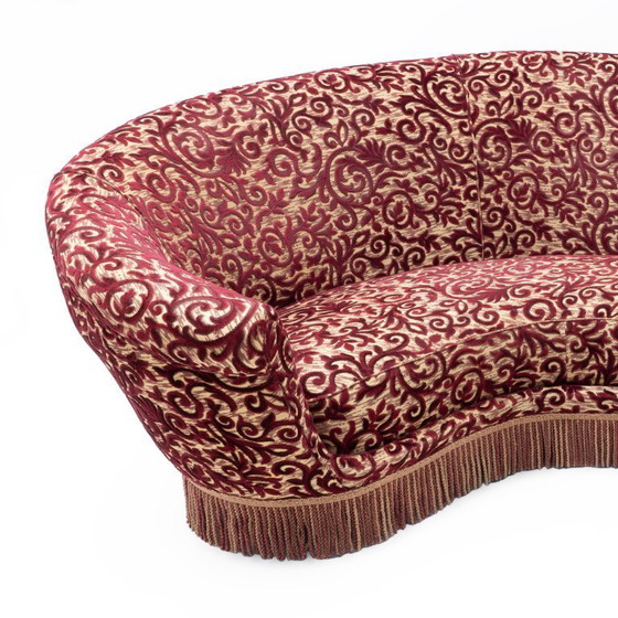 Image 1 of Mid-century Modern Italian Curved Sofa by Federico Munari 1950s