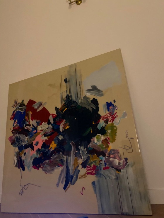 Janna Watson, Abstract Colourful Painting With Resin, The Heaviness Of Light – Art, Plastic, Wood (photo 3 of 6)