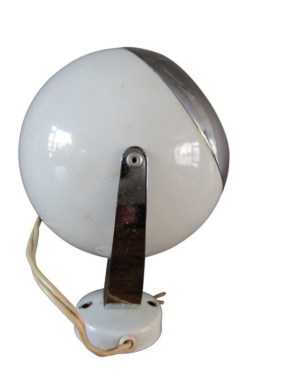 Image 1 of white eyeball lamp vintage