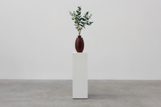 Image 1 of Grote Franse gedraaide houten vaas in Art Deco stijl, ca. 1925