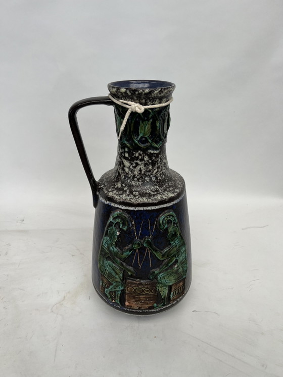 Image 1 of Vintage 1960s table lamp and vase set SKA Malmö Sweden