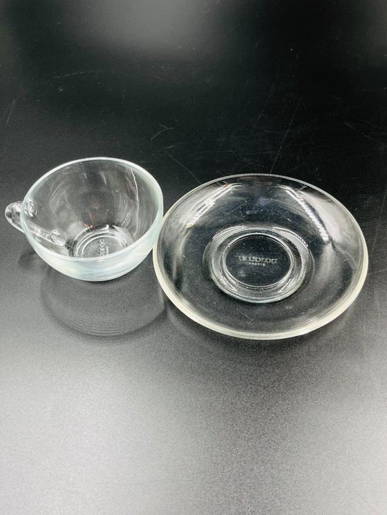 Image 1 of Set van 4 Arcopal glazen kop en schotels