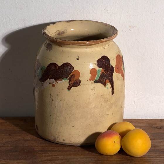 Antike volkstümliche glasierte Keramikvase – Mitteleuropa, ca. 1930 – Vasen, Rustic (photo 4 of 40)