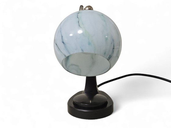 Image 1 of extrem seltene Tastlicht-Nachttischlampe / Tischlampe, Marianne Brandt, Bauhaus, 1930er Jahre