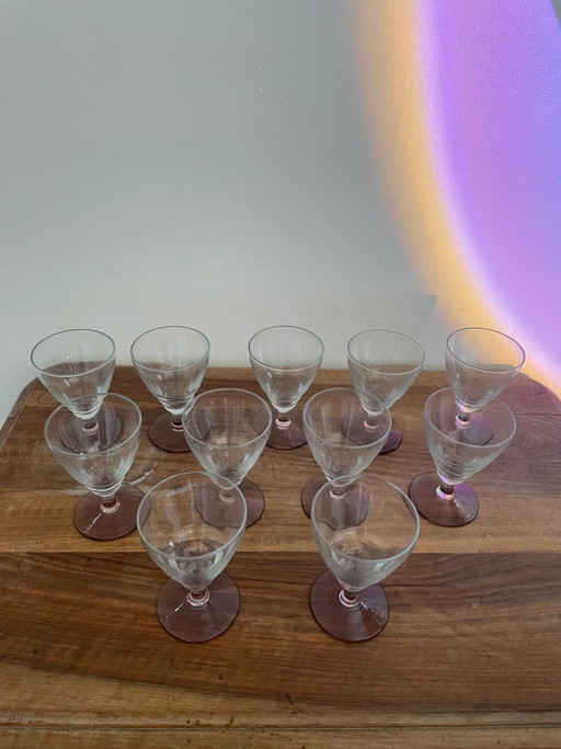 Lot de 29 verres vintage