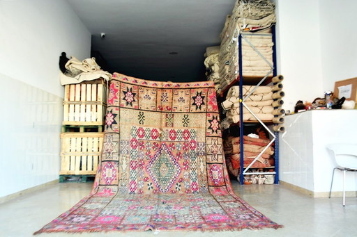 Vintage Boujaad Marokkaans Vloerkleed - 373 x 215 cm