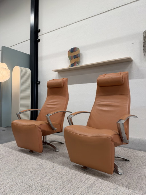 2 Jori Brainbuilder Fauteuils de relaxation cuir Peach