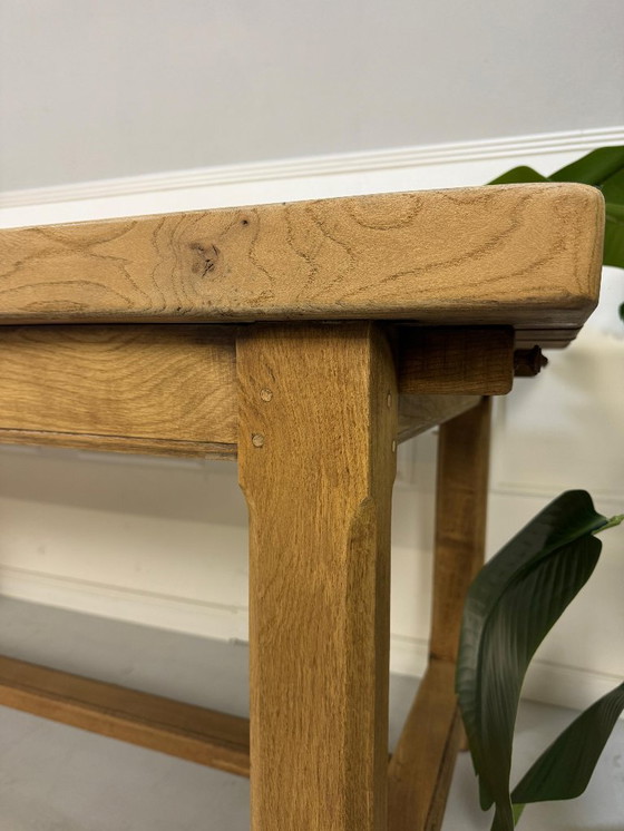 Image 1 of Table de ferme, table de domestique, table de taverne, table ancienne, bois d'orme